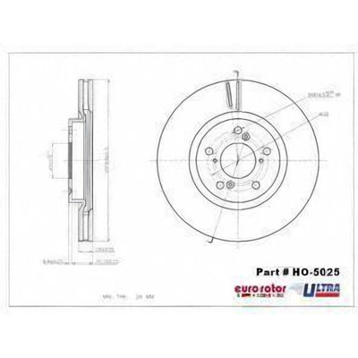 EUROROTOR - HO5025 - EUROROTOR - HO5025 - Front Premium Rotor