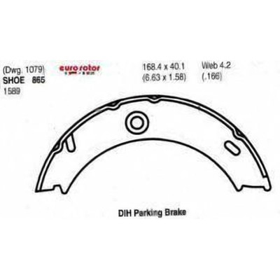 Rear Parking Brake Shoes by EUROROTOR - 865
