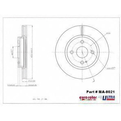 EUROROTOR - MA8021 - EUROROTOR - MA8021 - Front Premium Rotor