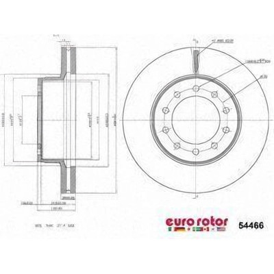 Front Premium Rotor by EUROROTOR - 54466