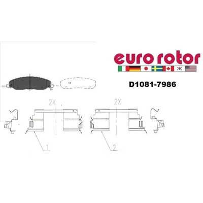 EUROROTOR - ID1081H - Front Ceramic Pads by EUROROTOR - ID1081H