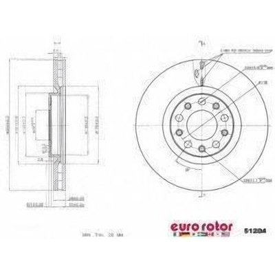 EUROROTOR - 51204 - Front Premium Rotor