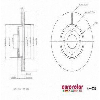EUROROTOR - NI4038 - Front Premium Rotor by EUROROTOR - NI4038