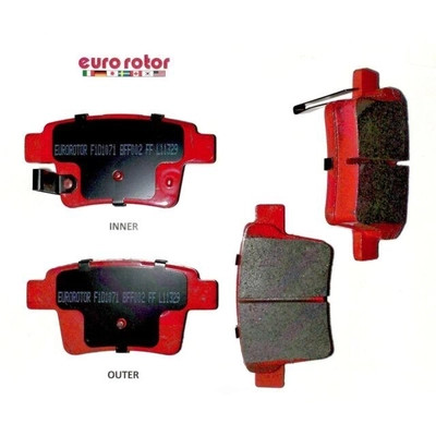 EUROROTOR - F1D1071H - Rear Semi Metallic Pads by EUROROTOR - F1D1071H