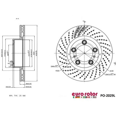EUROROTOR - PO2029L - Front Premium Rotor by EUROROTOR - PO2029L
