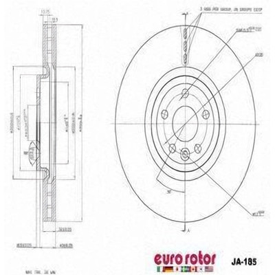 Front Premium Rotor by EUROROTOR - JA185
