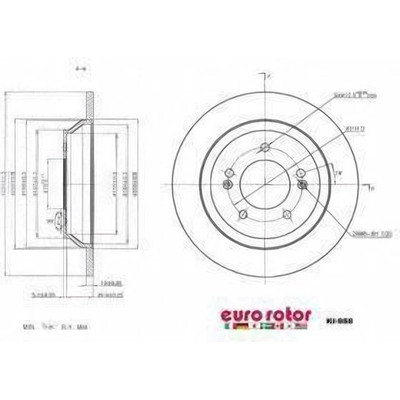 EUROROTOR - KI958 - Rear Premium Rotor by EUROROTOR - KI958