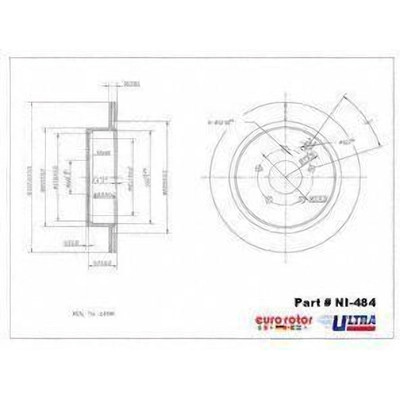 EUROROTOR - NI484 - Rear Premium Rotor