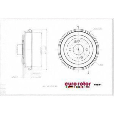 Rear Brake Drum by EUROROTOR - HYD61
