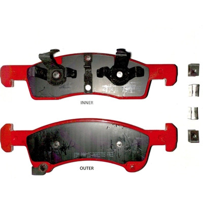 Front Semi Metallic Pads by EUROROTOR - F1D934H