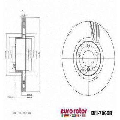 Front Premium Rotor by EUROROTOR - BM7062R