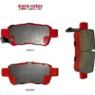 EUROROTOR - F1D1088H - Rear Semi Metallic Pads by EUROROTOR - F1D1088H