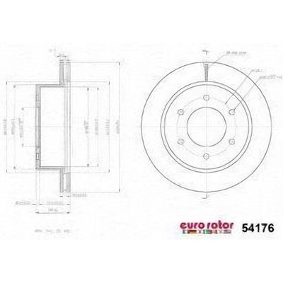EUROROTOR - 54176 - EUROROTOR - 54176 - Rear Premium Rotor