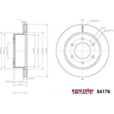 EUROROTOR - 54176 - EUROROTOR - 54176 - Rear Premium Rotor