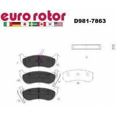EUROROTOR - XD981H - Rear Disc Pads by EUROROTOR - XD981H