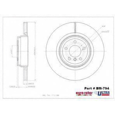 Rear Premium Rotor by EUROROTOR - BM794
