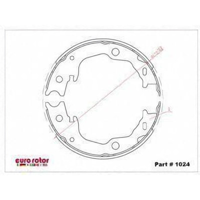EUROROTOR - 1024 - Rear Parking Brake Shoes by EUROROTOR - 1024