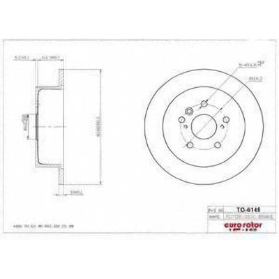 Rear Premium Rotor by EUROROTOR - TO6149