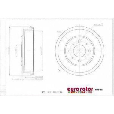 EUROROTOR - HYD92 - Rear Brake Drum