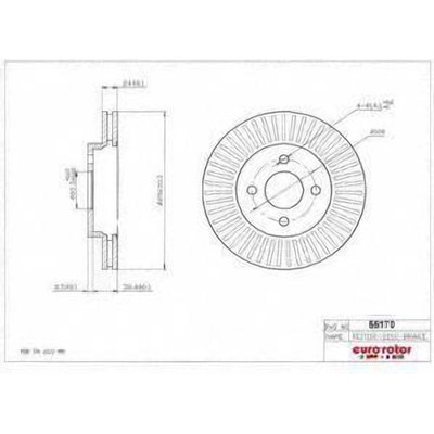 EUROROTOR - 55170 - Front Premium Rotor by EUROROTOR - 55170
