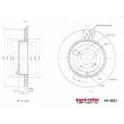 EUROROTOR - HY3031 - Rear Premium Rotor