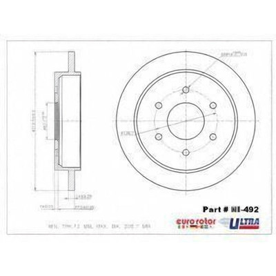 EUROROTOR - NI492 - Rear Premium Rotor by EUROROTOR - NI492