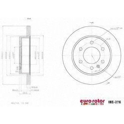 EUROROTOR - ME276 - Rear Premium Rotor by EUROROTOR - ME276