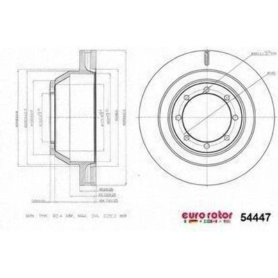 Rear Premium Rotor by EUROROTOR - 54447