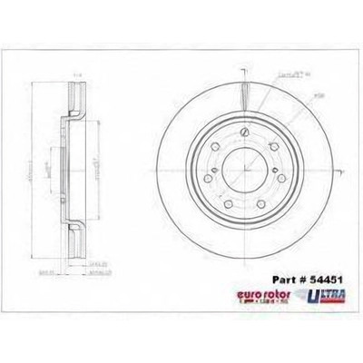 EUROROTOR - 54451 - Front Premium Rotor by EUROROTOR - 54451