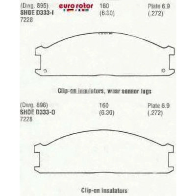 EUROROTOR - ID333 - Front Ceramic Pads by EUROROTOR - ID333