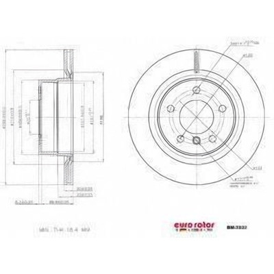 EUROROTOR - BM7022 - Rear Premium Rotor by EUROROTOR - BM7022