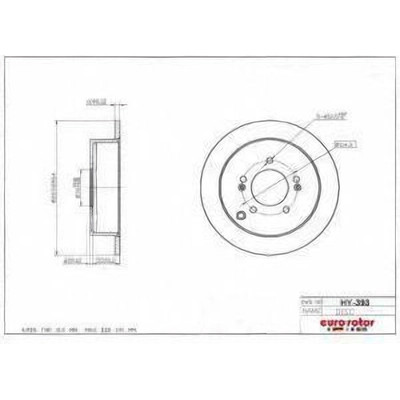 EUROROTOR - HY393 - Rear Premium Rotor