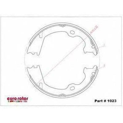 EUROROTOR - 1023 - Rear Parking Brake Shoes by EUROROTOR - 1023