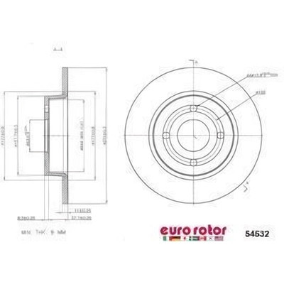 EUROROTOR - 54532 - Rear Premium Rotor by EUROROTOR - 54532