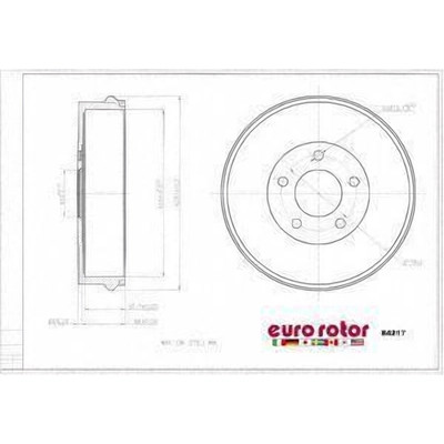 EUROROTOR - 84217 - EUROROTOR - 84217 - Rear Brake Drum