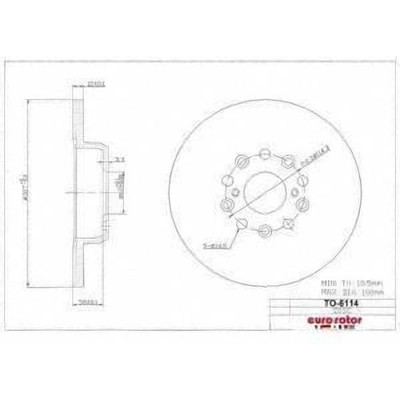 EUROROTOR - TO6114 - Rear Premium Rotor by EUROROTOR - TO6114