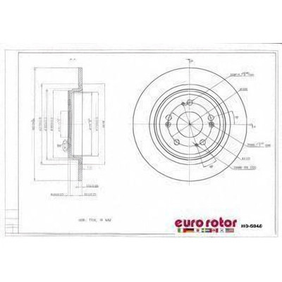 EUROROTOR - HO5046 - Rear Premium Rotor by EUROROTOR - HO5046