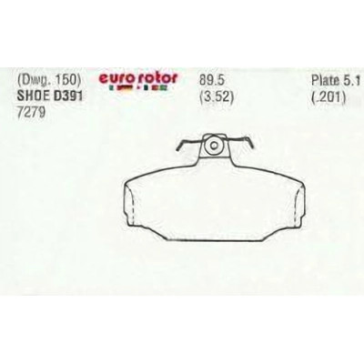 EUROROTOR - F1D391 - Rear Semi Metallic Pads by EUROROTOR - F1D391