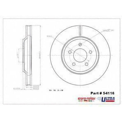 EUROROTOR - 54116 - Front Premium Rotor by EUROROTOR - 54116