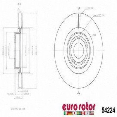 Front Premium Rotor by EUROROTOR - 54224