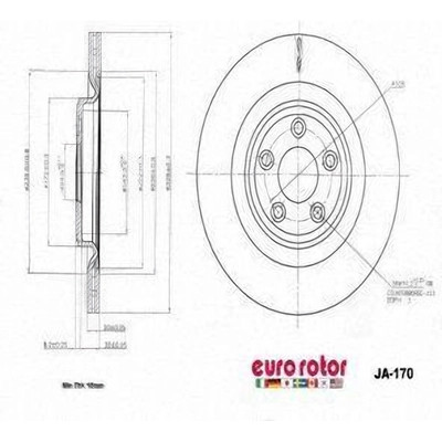 EUROROTOR - JA170 - Rear Premium Rotor by EUROROTOR - JA170