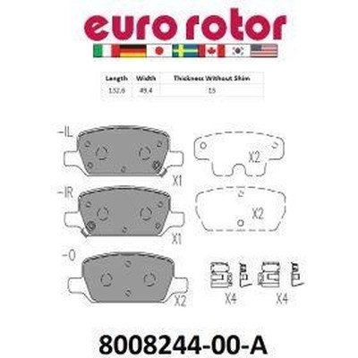 Rear Ceramic Pads by EUROROTOR - 8008244-00A