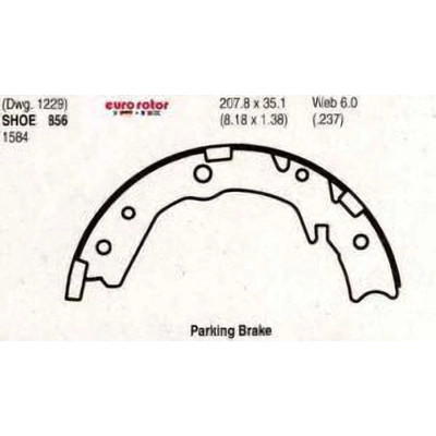 EUROROTOR - 856 - Rear Parking Brake Shoes by EUROROTOR - 856