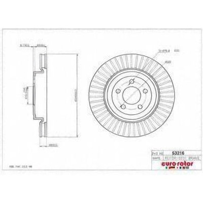 EUROROTOR - 53216 - Front Premium Rotor by EUROROTOR - 53216