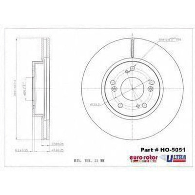 EUROROTOR - HO5051 - EUROROTOR - HO5051 - Front Premium Rotor