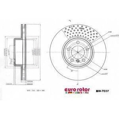 EUROROTOR - BM7037 - EUROROTOR - BM7037 - Front Premium Rotor