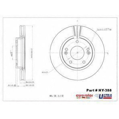 EUROROTOR - HY388 - Front Premium Rotor by EUROROTOR - HY388