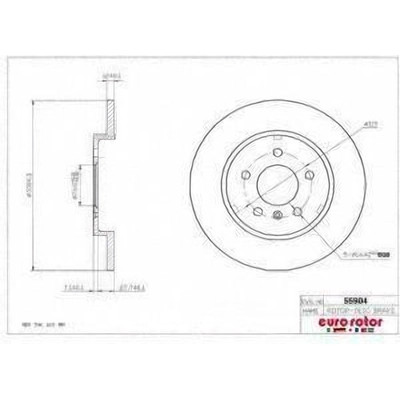 EUROROTOR - 55904 - Rear Premium Rotor by EUROROTOR - 55904