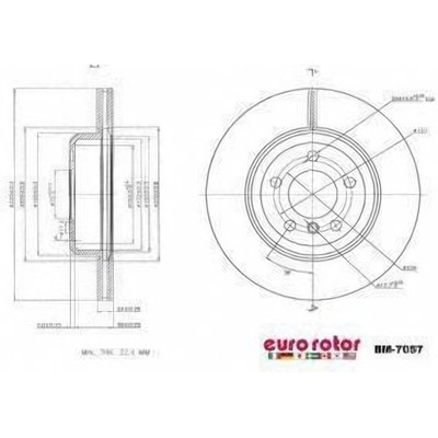 Front Premium Rotor by EUROROTOR - BM7057