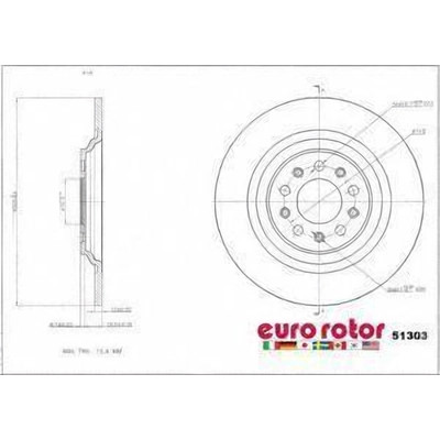 EUROROTOR - 51303 - EUROROTOR - 51303 - Rear Premium Rotor